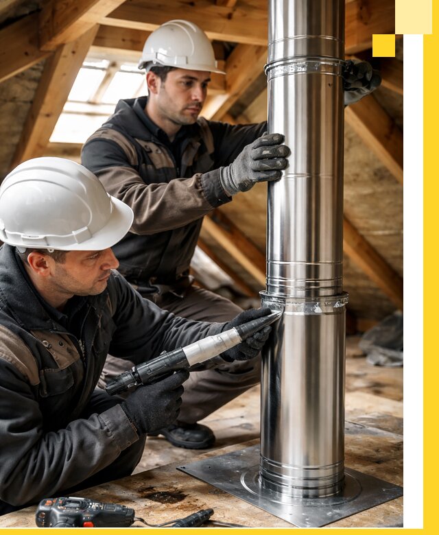 Монтаж дымоходов для каминов в Егорьевске с гарантией качества