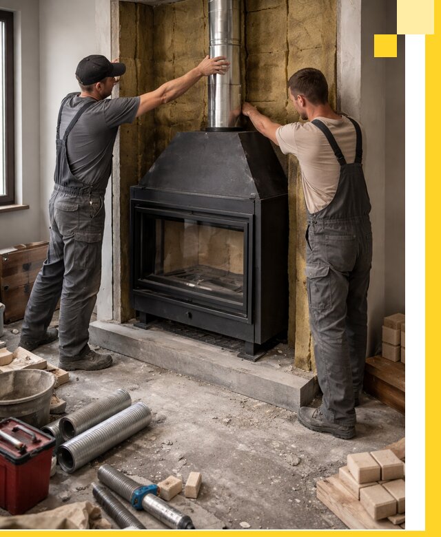 Изготовление и монтаж закрытых каминов в Егорьевске под ключ