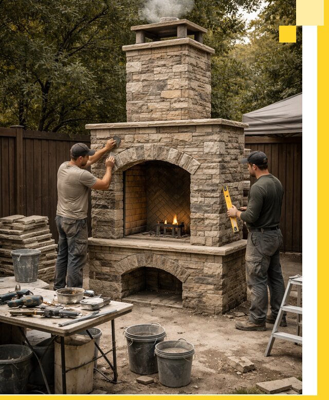 Проектирование и установка уличных каминов в Егорьевске