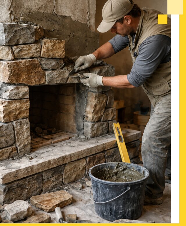 Изготовление и установка каменных каминов под ключ в Егорьевске