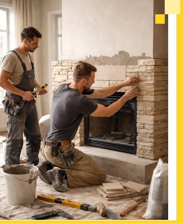 Установка и монтаж каминов для загородного дома в Егорьевске