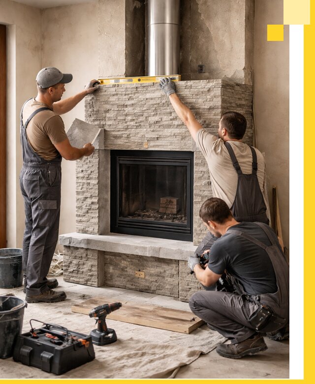 Профессиональный монтаж каминов под ключ в Егорьевске для дома