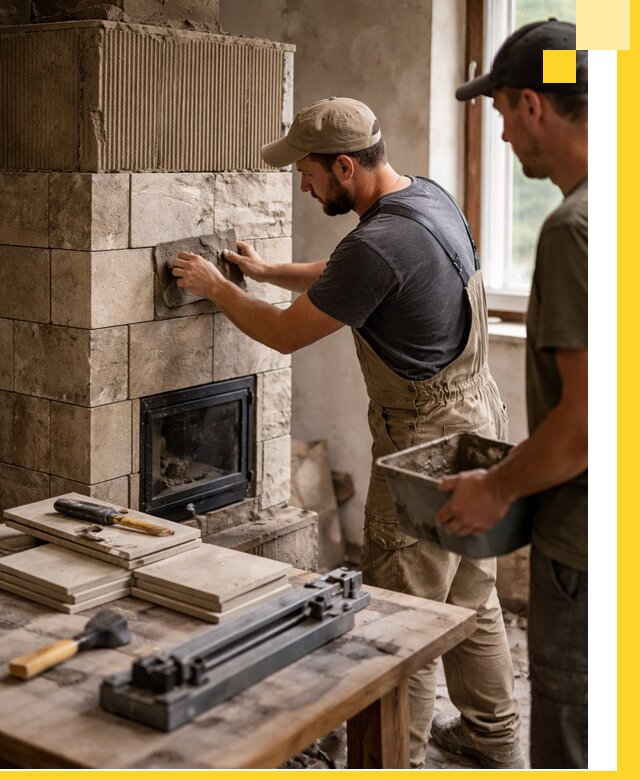 Профессиональная облицовка печей в Егорьевске: керамика и камень