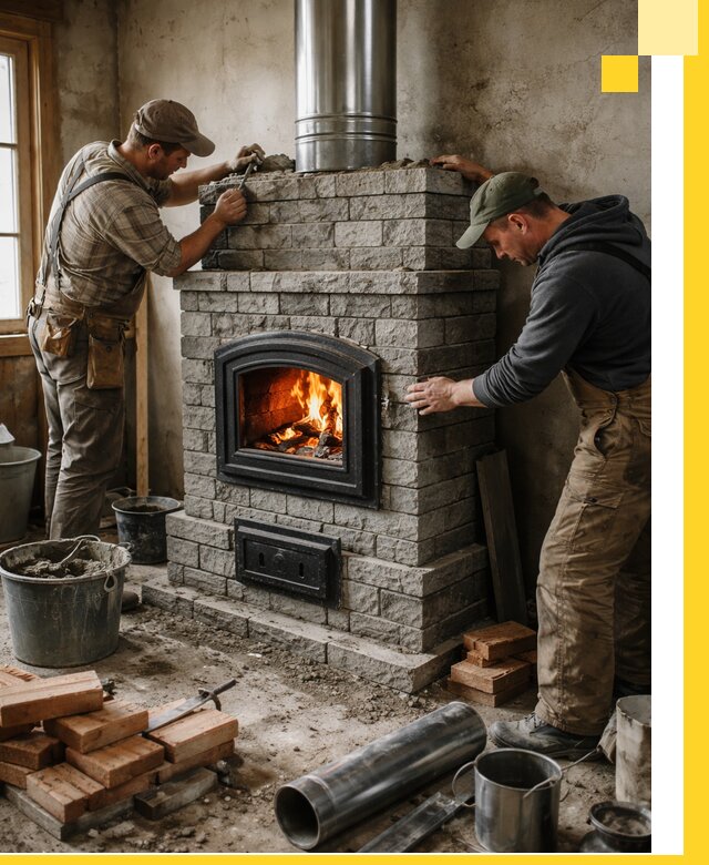 Производство, поставка и монтаж дровяных печей в Егорьевске