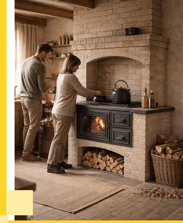 Печи с плитой в Егорьевске от 45567 р. | ЭриданГрь — кирпичная печь