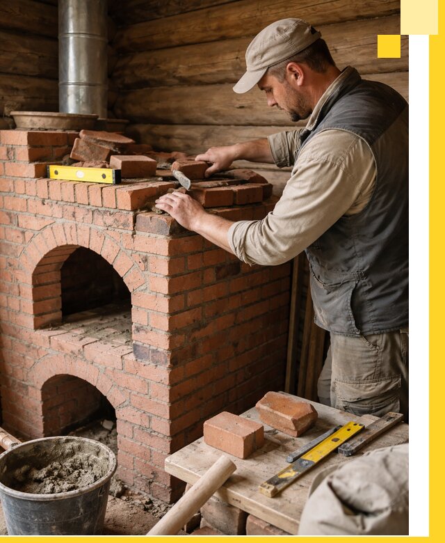 Изготовление и установка русских печей в Егорьевске под ключ