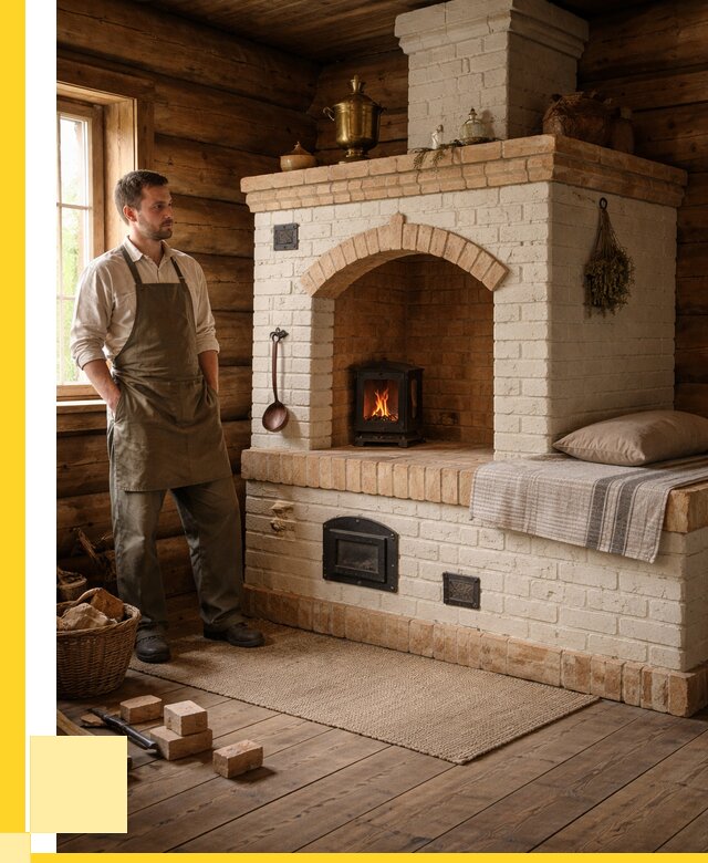 Русские печи с лежанкой под ключ в Егорьевске от 151890 р. ЭриданГрь