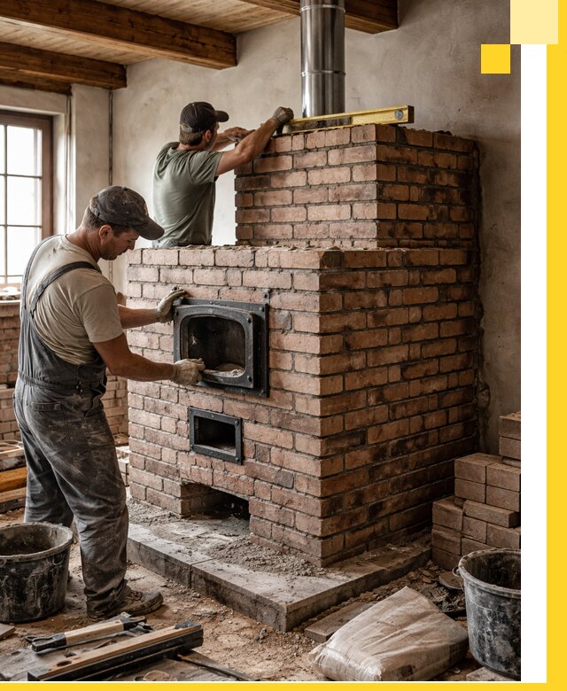 Печи для загородного дома под ключ в Егорьевске — монтаж и сервис