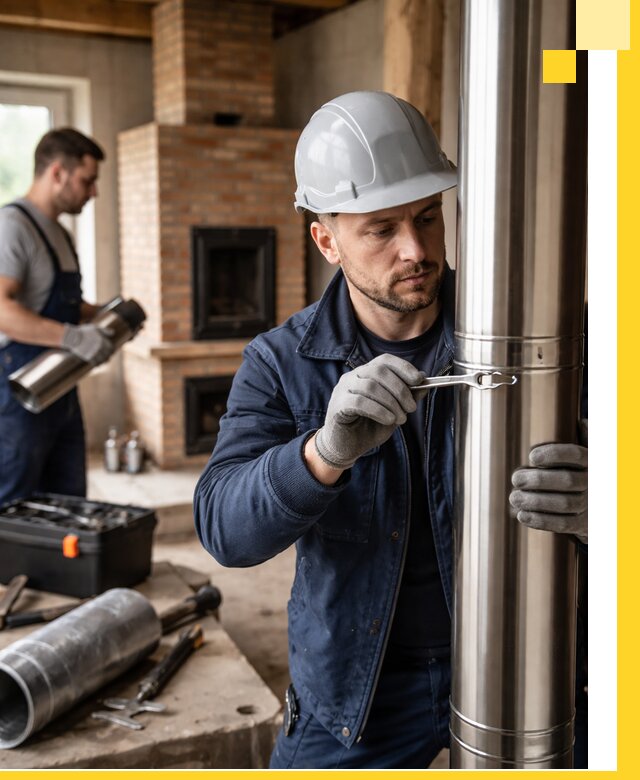 Профессиональный монтаж дымоходов для печей в Егорьевске