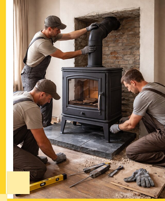 Монтаж печи камина в частном доме в Егорьевске от 25315 р. | ЭриданГрь