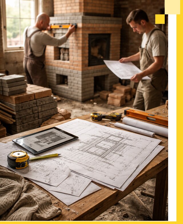 Проекты печей и каминов с индивидуальным дизайном в Егорьевске