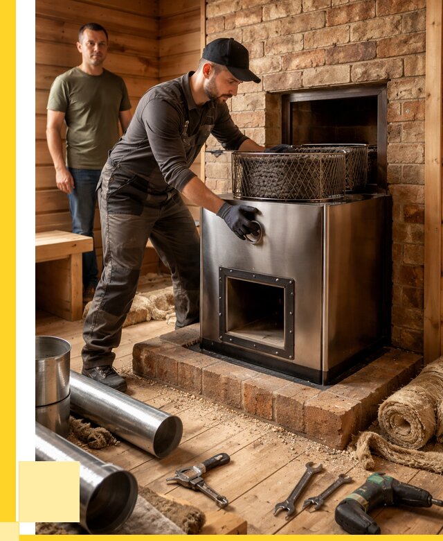 Монтаж банных печей под ключ в Егорьевске от 18227 р., ЭриданГрь