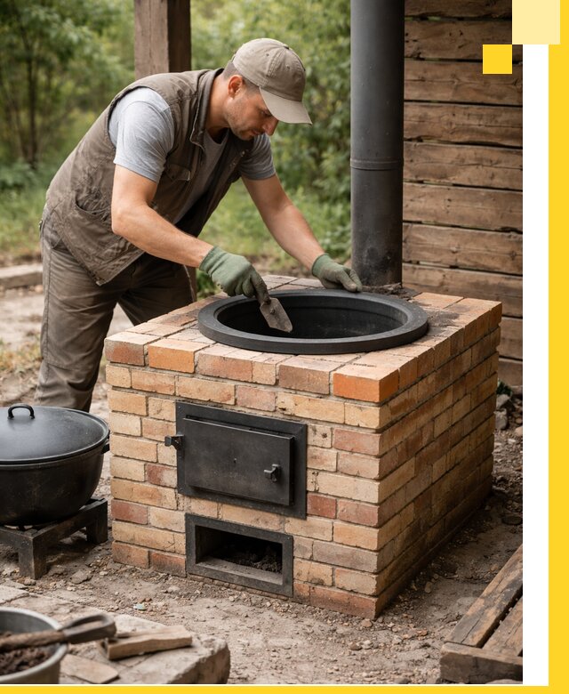 Изготовление и установка печей для казана в Егорьевске под ключ