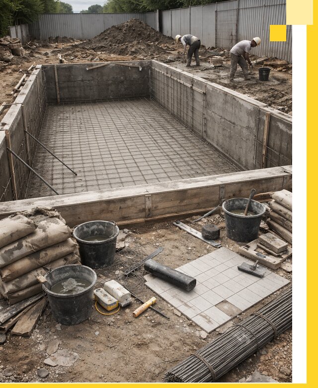 Строительство бассейнов под ключ в Егорьевске, дизайн и монтаж