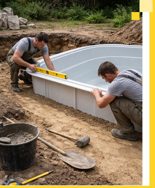 Производство и установка пластиковых бассейнов в Егорьевске под ключ