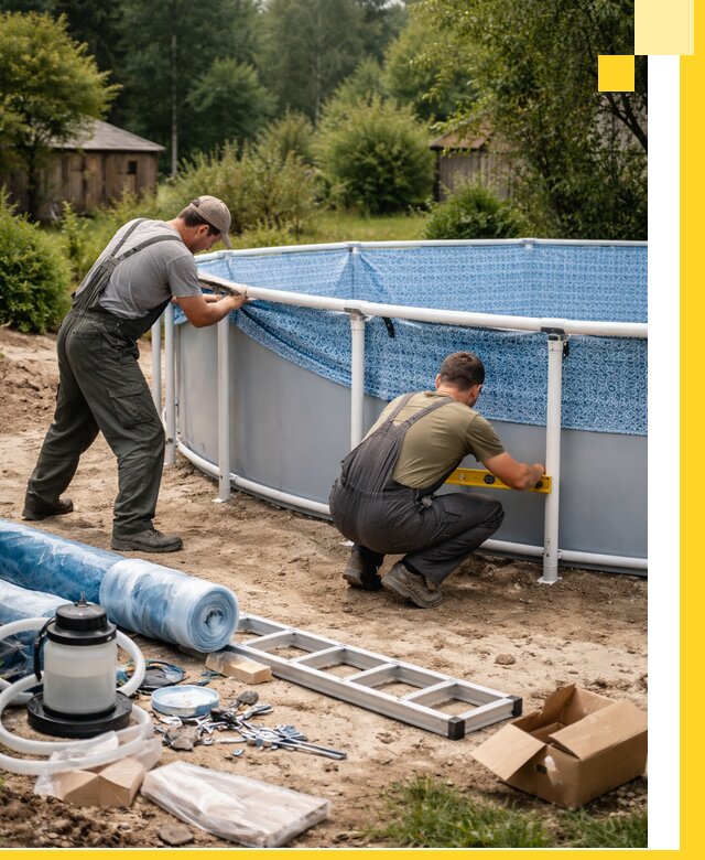 Установка и монтаж каркасных бассейнов в Егорьевске под ключ