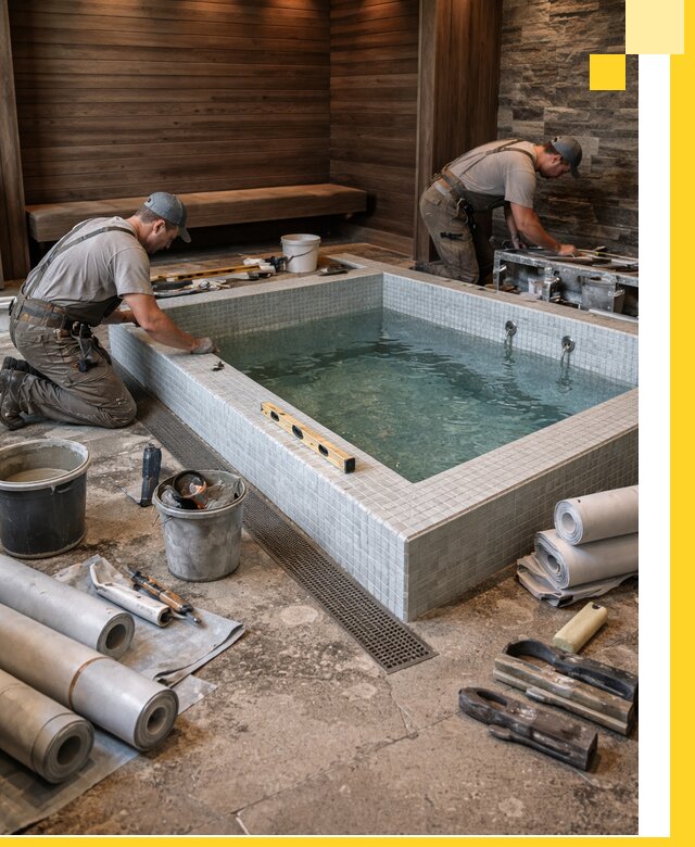 Установка и строительство бассейнов для сауны в Егорьевске