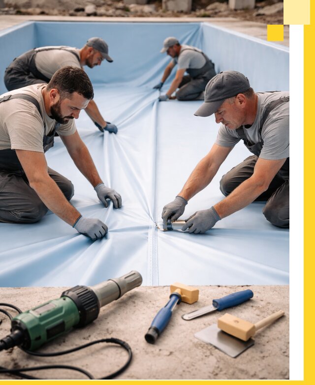 ПВХ пленка для бассейнов с монтажом и гарантией в Егорьевске