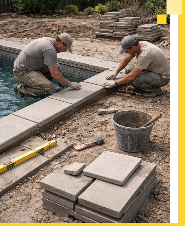 Установка и изготовление копингового камня для бассейнов в Егорьевске