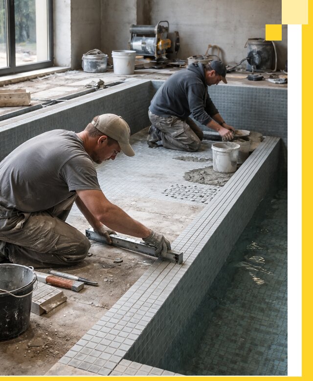 Строительство бассейна в частном доме в Егорьевске под ключ