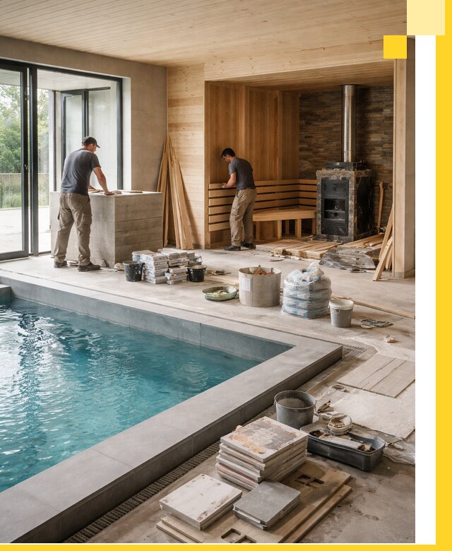 Проектирование и строительство бань с бассейном в Егорьевске