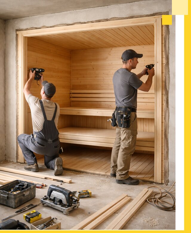 Монтаж саун под ключ в Егорьевске — проектирование и установка