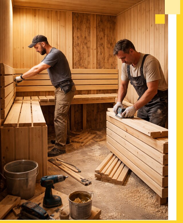 Профессиональный комплексный ремонт саун под ключ в Егорьевске