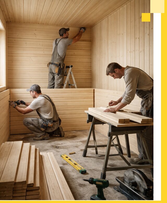 Обшивка саун в Егорьевске из натуральной древесины под ключ