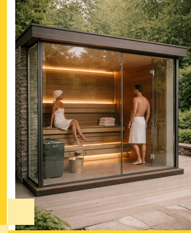 Сауна стеклянная и двери для сауны в Егорьевске от 253150 р. | ЭриданГрь