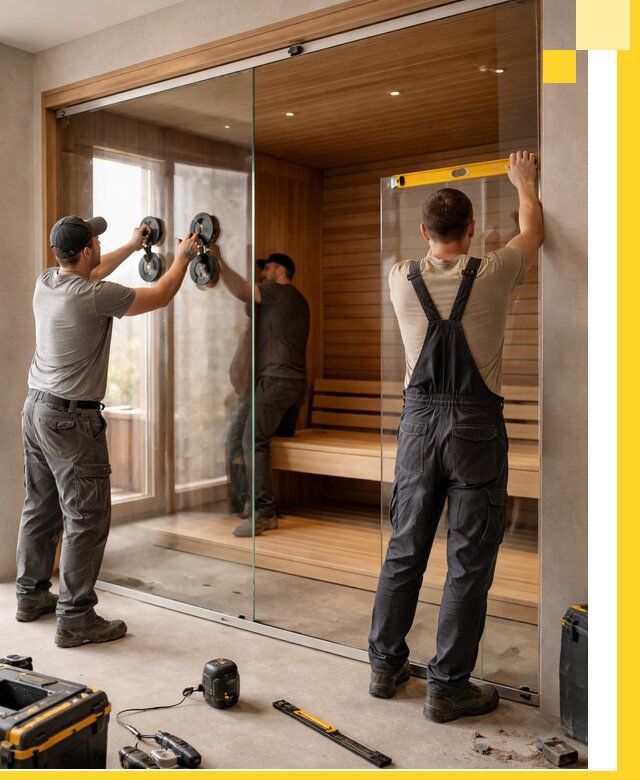 Производство и монтаж стеклянных саун под ключ в Егорьевске