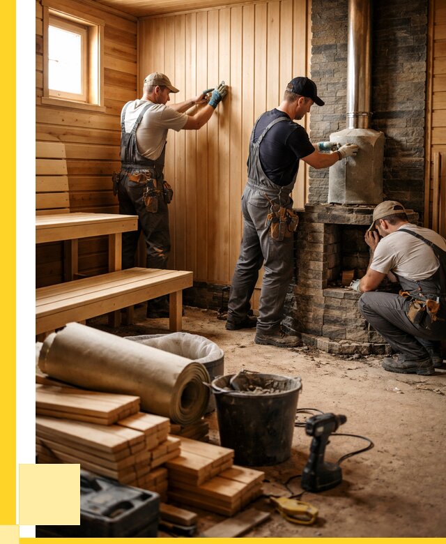 Ремонт бань под ключ в Егорьевске от 45567 р. | ЭриданГрь