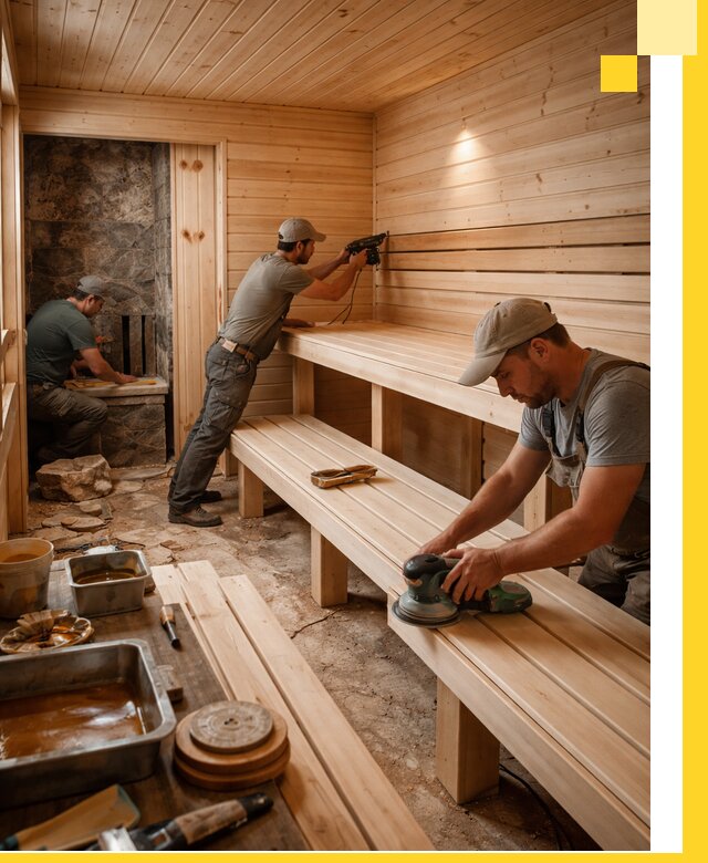 Профессиональная отделка бань в Егорьевске под ключ, с гарантией