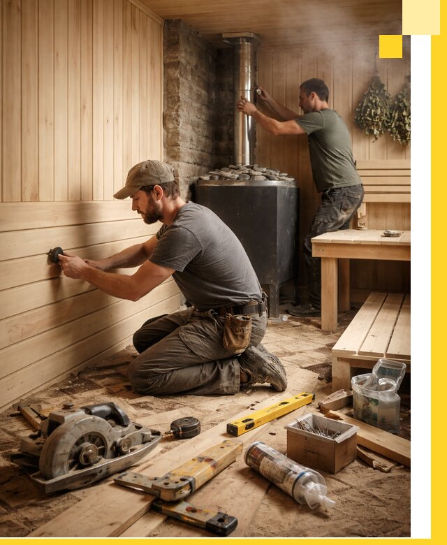 Полное строительство и оснащение парных под ключ в Егорьевске