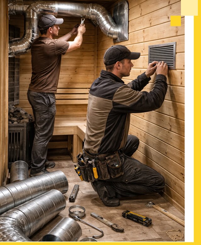 Проектирование и монтаж вентиляции бани в Егорьевске под ключ