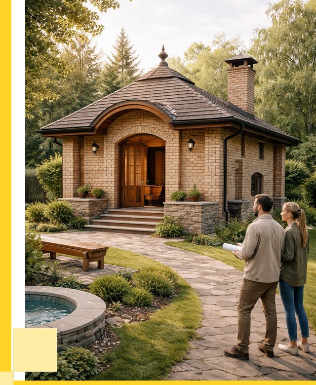 Проект кирпичной бани в Егорьевске от 30378 р. | ЭриданГрь