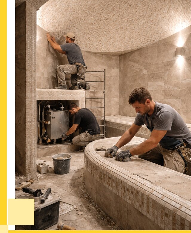 Монтаж хамамов под ключ в Егорьевске от 253150 р. ЭриданГрь