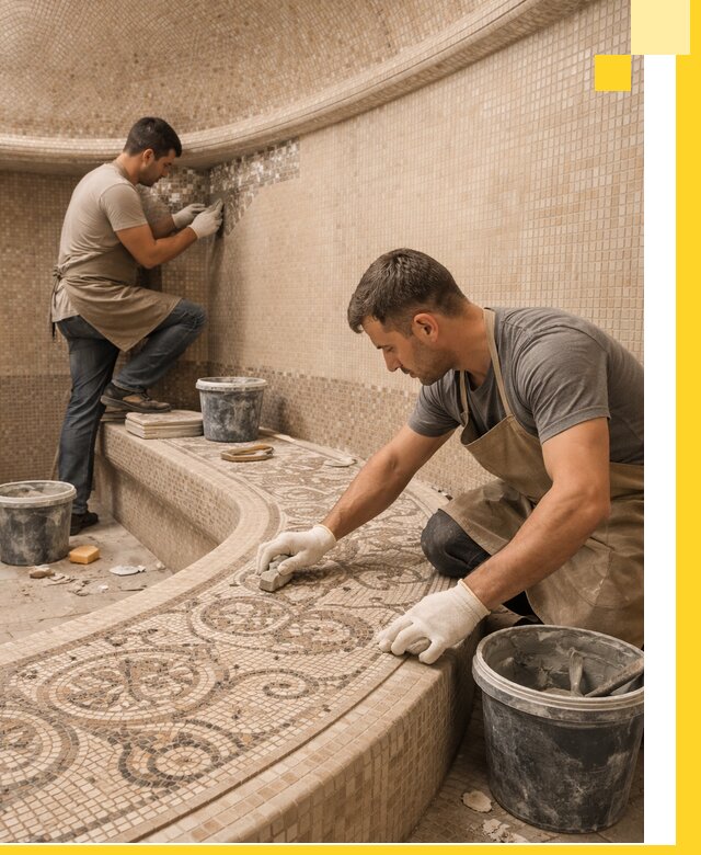 Плитка для хамама в Егорьевске, укладка, подбор и поставка