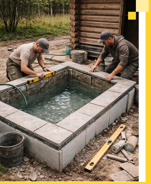 Изготовление и установка холодных купелей под ключ в Егорьевске